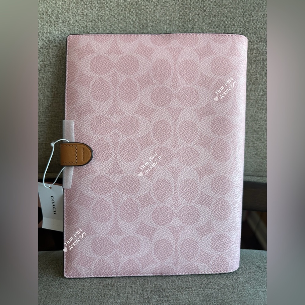 NWT！3PCS COACH NOTEBOOK IN SIGNATURE（CEA49）POWDER PINK Mother Day gift - Picture 5 of 14